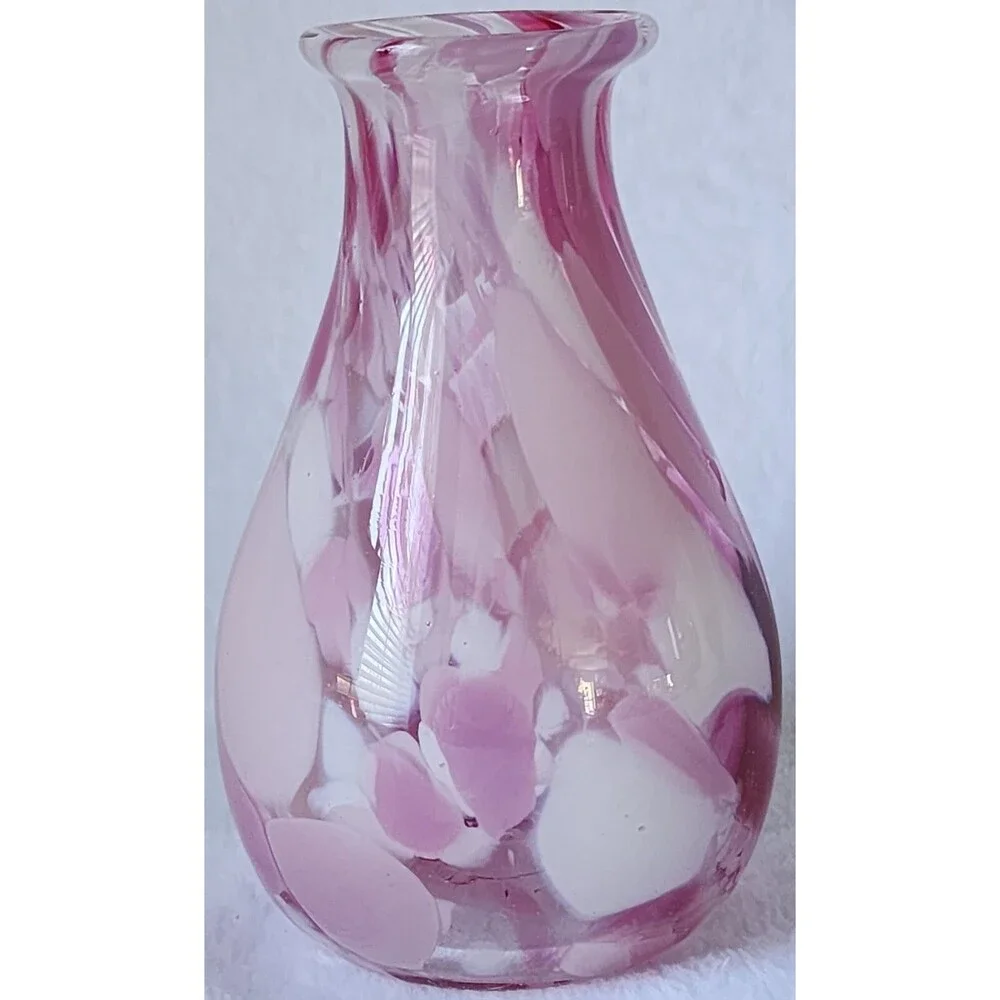 Blown Glass Vase, Home Decor, Collectible, Display Art, Colorful Display, Accent